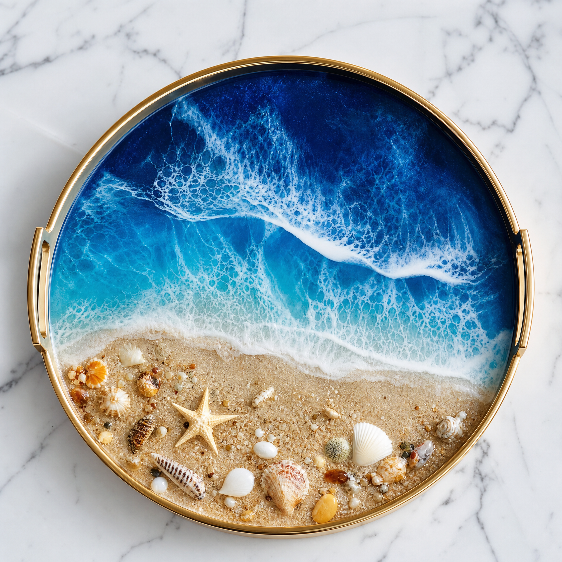海洋风树脂托盘作品